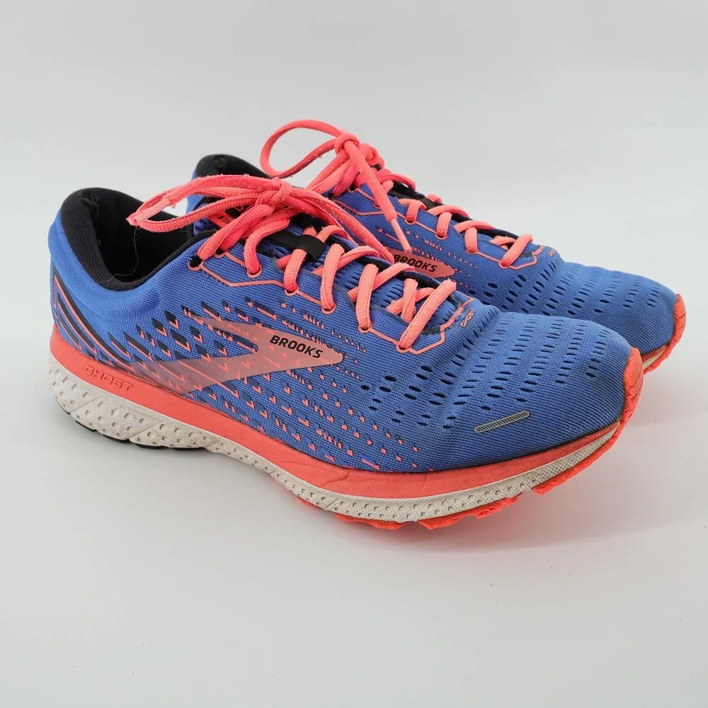 Brooks Ghost 13 Womens Blue Coral Running Shoes Size 12 B Medium